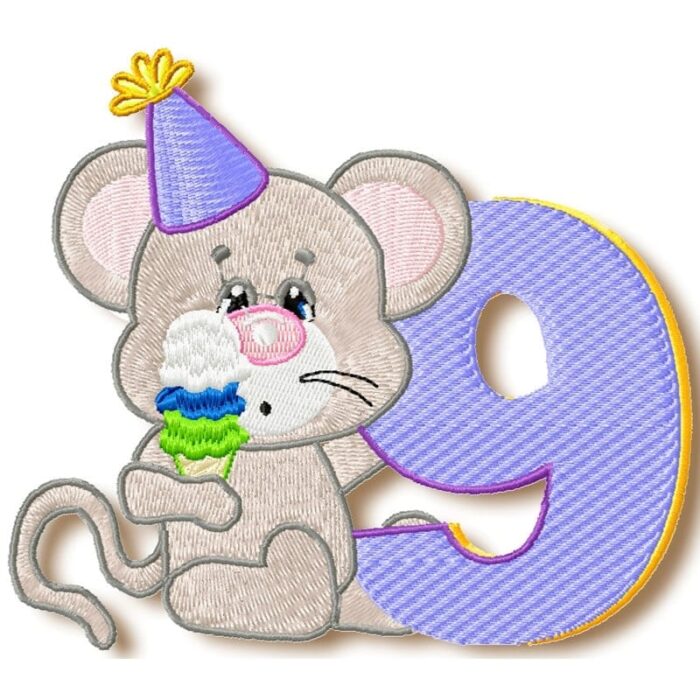 Birthday Numbers Mice