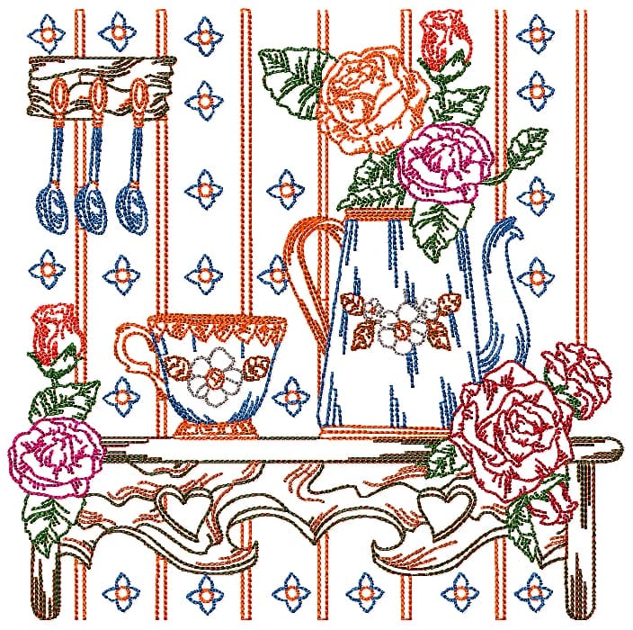 On The Farm Colour linework 1