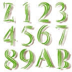 Stripe Alphabet With Numbers