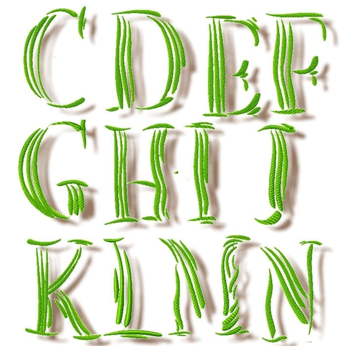 Stripe Alphabet With Numbers