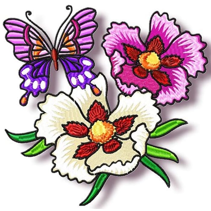 Passionflower and Butterfly