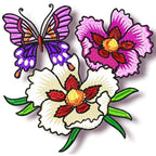 Passionflower and Butterfly