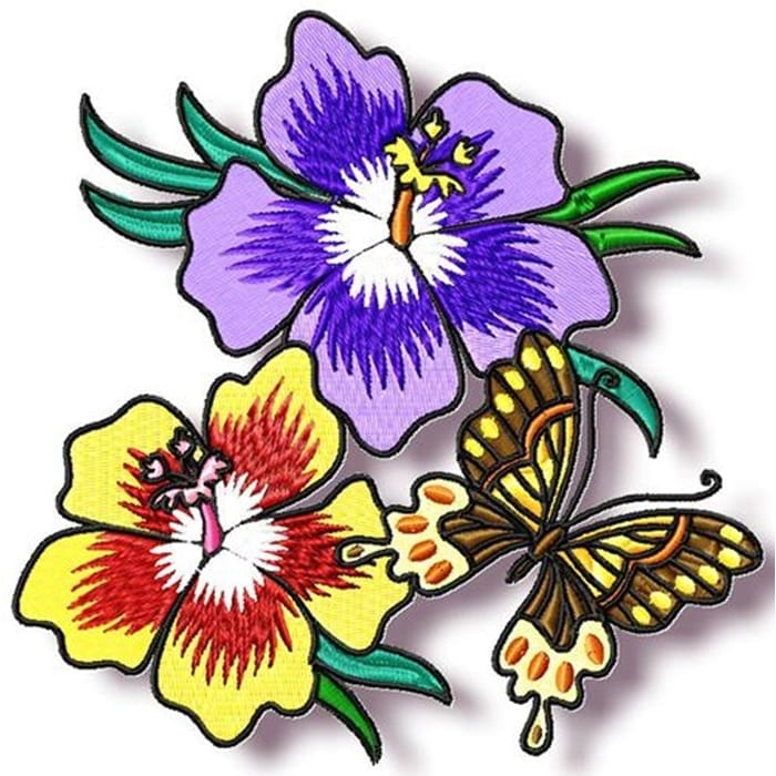 Passionflower and Butterfly