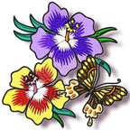 Passionflower and Butterfly
