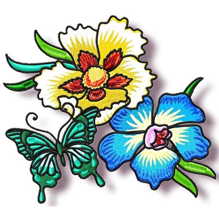 Passionflower and Butterfly