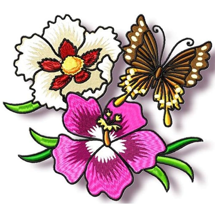 Passionflower and Butterfly