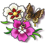 Passionflower and Butterfly