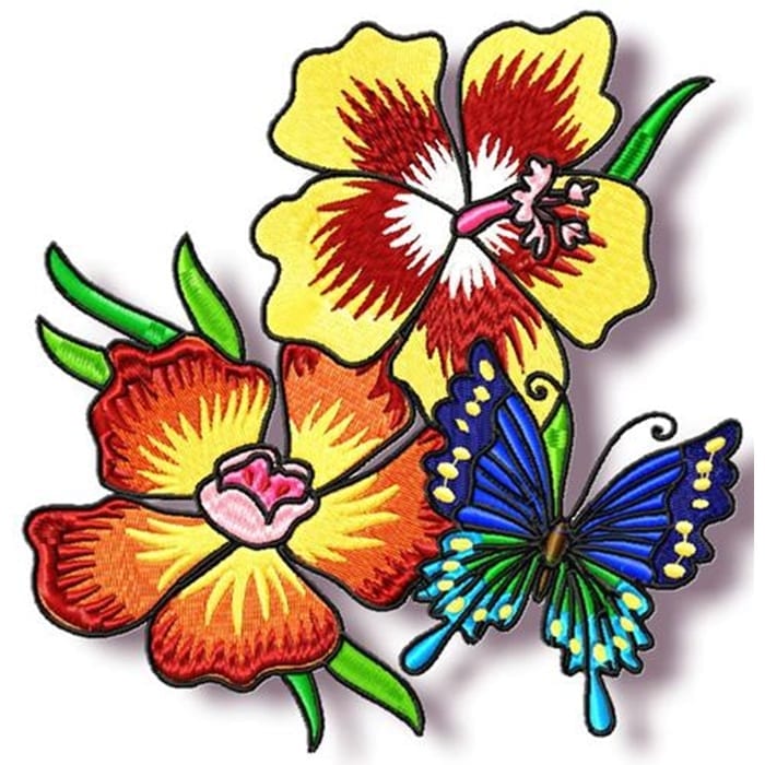 Passionflower and Butterfly