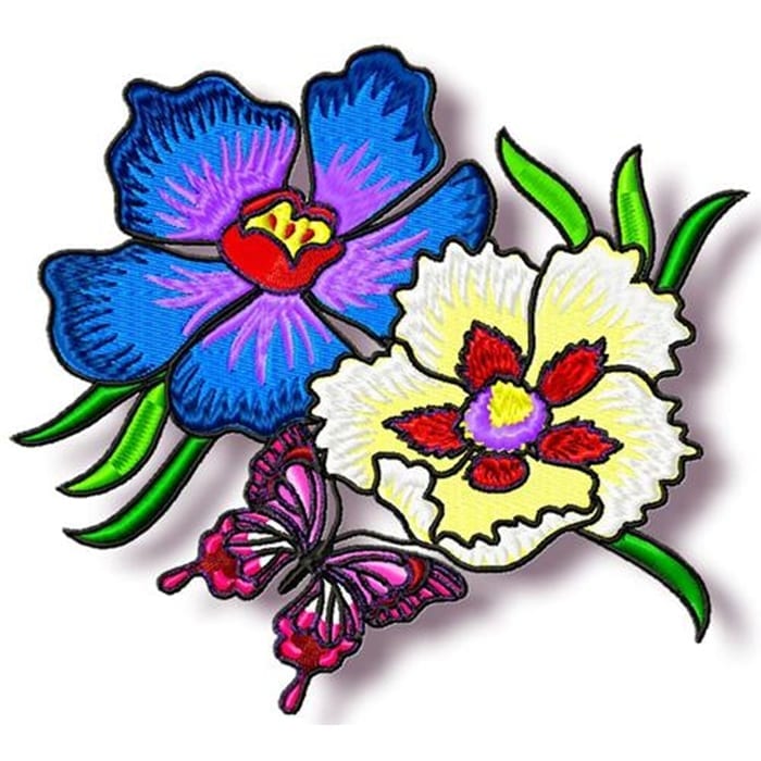 Passionflower and Butterfly