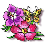 Passionflower and Butterfly