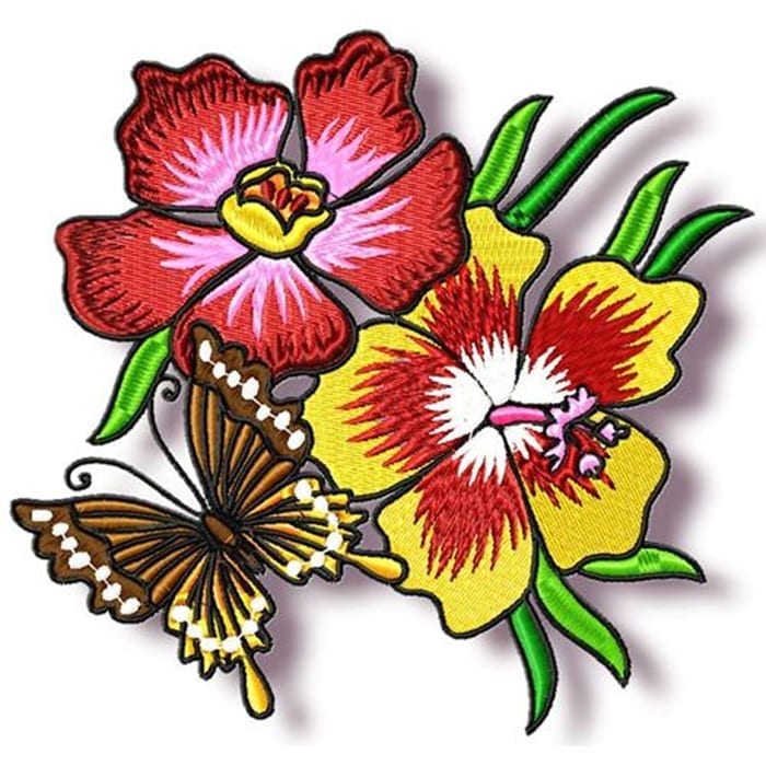 Passionflower and Butterfly