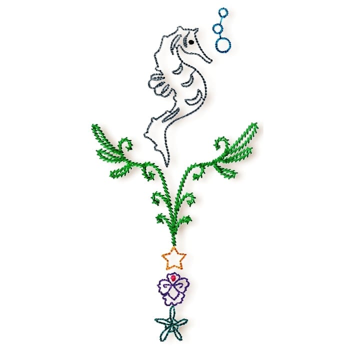 Colour line Sea Horses