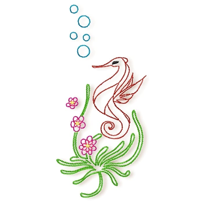 Colour line Sea Horses