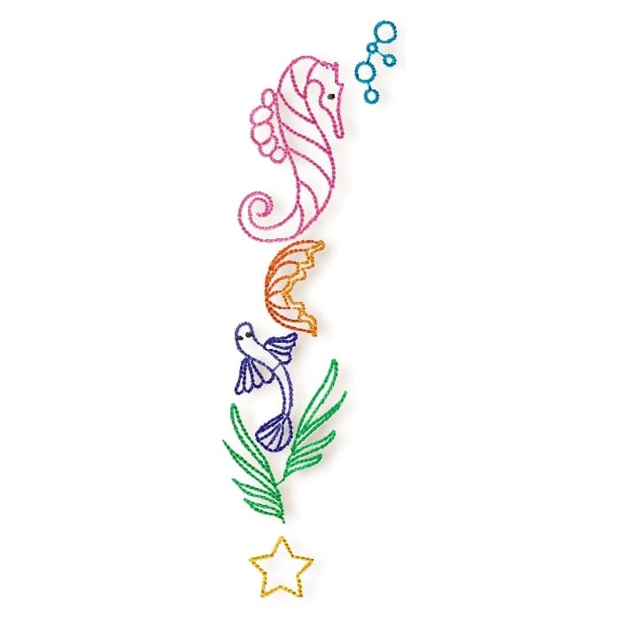 Colour line Sea Horses