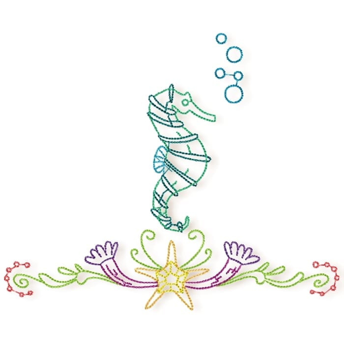 Colour line Sea Horses