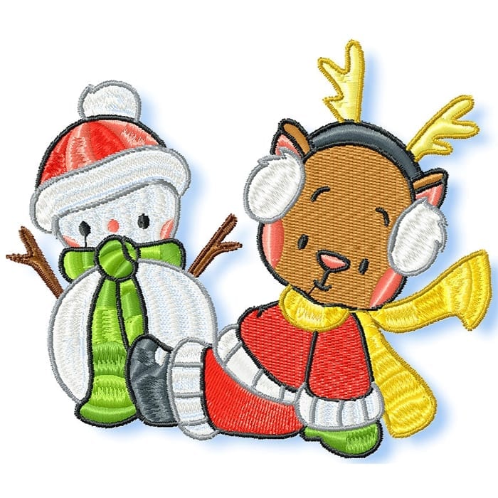 Snow Time Deer