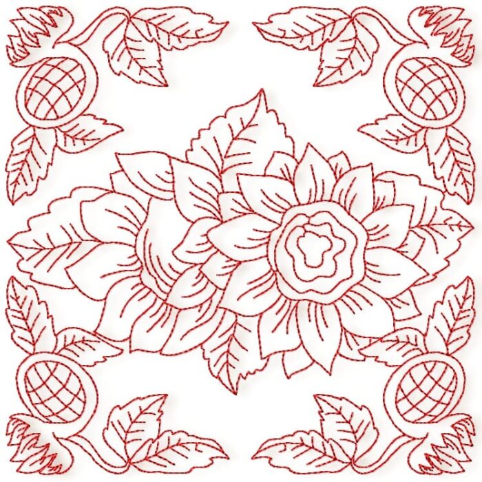 Spectacular Redwork Blocks