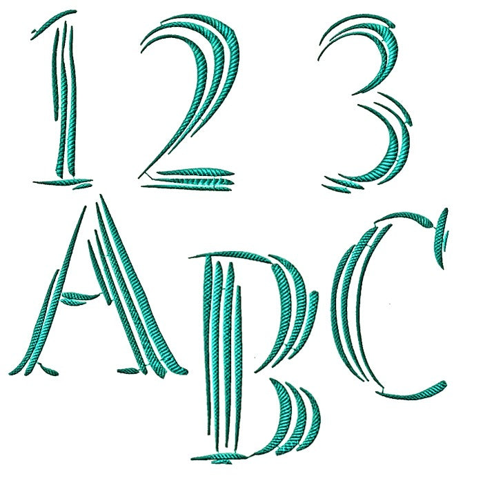 Stripe Alphabet With Numbers