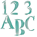 Stripe Alphabet With Numbers