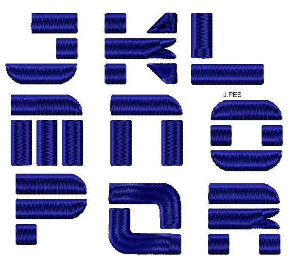Stripe Alphabet Thick