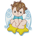 Swirly Baby Boy Angels