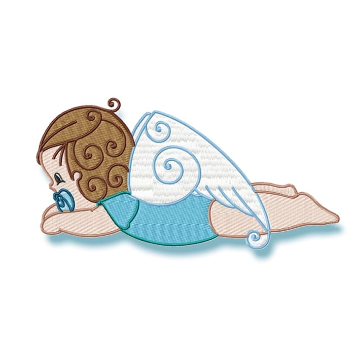 Swirly Baby Boy Angels