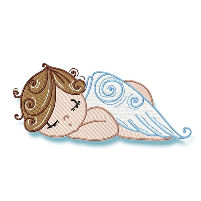 Swirly Baby Boy Angels