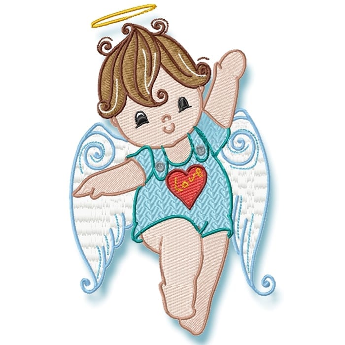 Swirly Baby Boy Angels