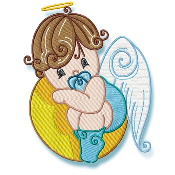 Swirly Baby Boy Angels
