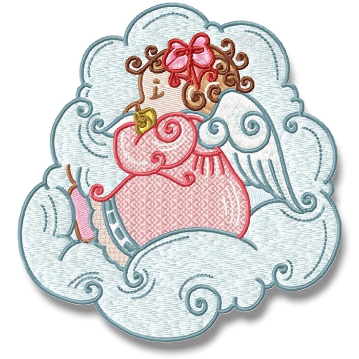 Swirly Baby Girl Angels