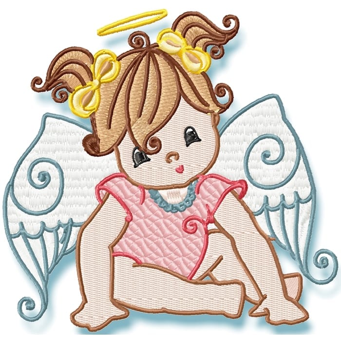 Swirly Baby Girl Angels