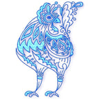 Tribal Roosters machine embroidery