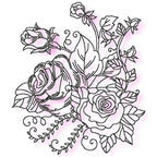 Wonder rose Machine embroidery