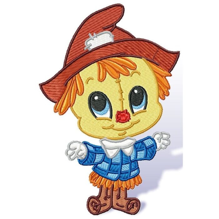Young Scarecrow machine embroidery